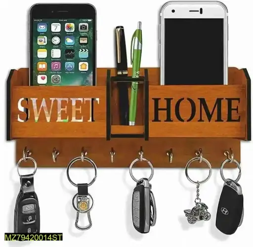 Wall Mounted Mobile Holder and key Holder